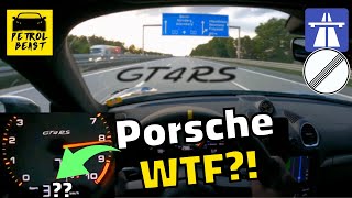 Porsche 718 GT4 RS  REAL Top Speed of my car on German Autobahn [upl. by Anerok446]