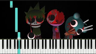 Incredibox Sprunki Phase 4 Sounds 👉 Piano Tutorial [upl. by Elleon]