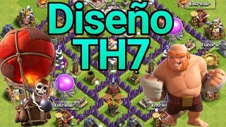 Diseño de Ayuntamiento nivel 7  Clash of Clans [upl. by Kitti]