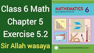 Class 6 Math New Book Chapter 5 Exercise 52  Class 6 Math New Book Unit 5 Exercise 52 [upl. by Glynda]