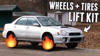 BUILT WRX Gets a 5 INCH LIFT KIT amp NEW WHEELSTIRES [upl. by Lemahs655]