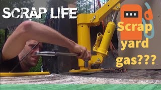 NEW Pickup Truck Crane Install Buying Gas at the Scrap Yard Huge nonFerrous Scrap Metal Haul [upl. by Aniratak]