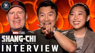 ShangChi Spoiler Interviews With Kevin Feige Simu Liu Awkwafina And More [upl. by Atirec]