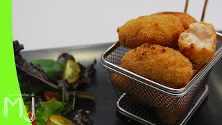 CROQUETAS DE GAMBAS  Cómo hacer croquetas caseras fáciles y ricas [upl. by Calore832]