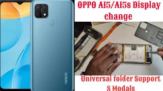 OPPO A15s Crecked Display change  oppo A15s Deassembly  Combo Change  akash repair official [upl. by Ruphina]