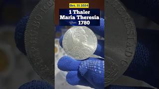 1780 1 Thaler Maria Theresia viralvideo silver trending coincollecting [upl. by Edualcnaej]