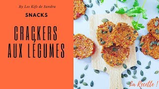 CRACKERS AUX LÉGUMES ET AUX GRAINES SNACKS SALÉS LA RECETTE [upl. by Nylegna722]