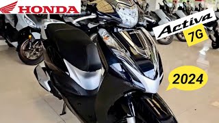 Honda Activa 7G Black New 2024 Model Launched in india  Price  Features  Activa new 2024 Model [upl. by Esiocnarf]