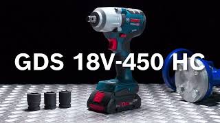 Bosch  18V Cordless Impact Wrench  GDS 18V450 HC [upl. by Serena]