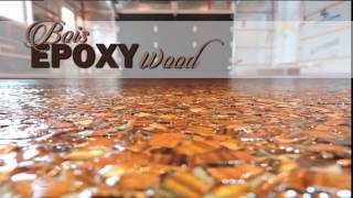 BoisEpoxyWood Revetement epoxy avec flocons de bois [upl. by Nazar754]