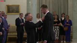 Prezydent Andrzej Duda odznaczył polskich medalistów igrzysk w Paryżu [upl. by Oicam]