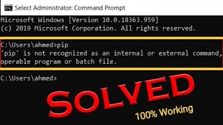 How to fix pip not recognized as an external or internal Command [upl. by Ashatan27]