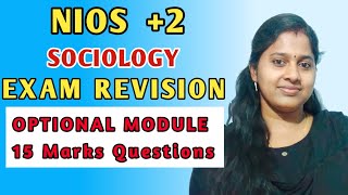 NIOS  PLUS TWO  SOCIOLOGY  EXAM REVISION  OPTIONAL MODULE  STATUS OF WOMEN [upl. by Denie302]