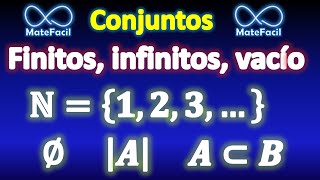 Conjunto vacío finitos infinitos cardinalidad por extensión y comprensión etc MUY FÁCIL [upl. by Zea]