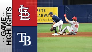 Cardinals vs Rays Game Highlights 8823  MLB Highlights [upl. by Suiradal]