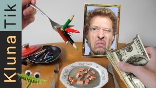 Kluna Tik Eating BRICKS MONEY amp PENCILS for LUNCH 16 KLUNATIK COMPILATION ASMR eating sounds [upl. by Aimahc]