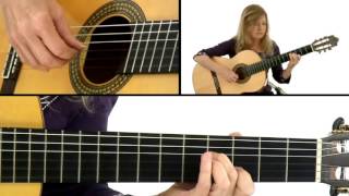 Fingerstyle Guitar Lesson  5 Scarborough Fair  Muriel Anderson [upl. by Ameline]