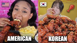 AMERICAN VS KOREAN MUKBANGERS [upl. by Padget]