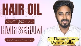 Hair Oil Vs Hair Serum Tamil  Hair growth  Hair oil and Hair serum uses haircare skincare [upl. by Amlez]