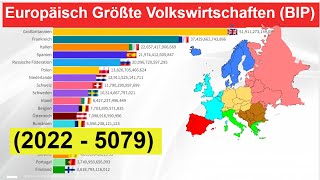 Europäisch Größte Volkswirtschaften BIP 2022  5079 Bruttoinlandsprodukt BIP [upl. by Caddric]