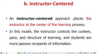 A distinct focus on the role of learners instructors and groups in the learning processaptitude [upl. by Aham]