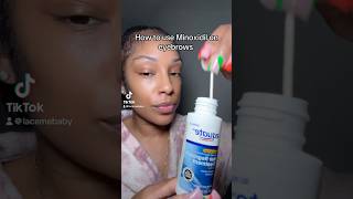 How I use minoxidil to grow my brows minoxidilhairregrowthresults alopecia minoxidil hairloss [upl. by Anires]