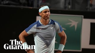 Rafa Nadals French Open hopes suffer a blow following defeat Im living with an injury [upl. by Nnairrehs400]