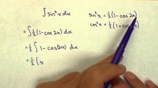 Antiderivative of sin squared [upl. by Ber]