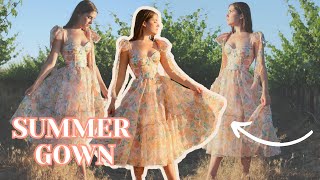 I Made a Gown for Summer Bustier Bodice Princess Dress DIY [upl. by Haerr]