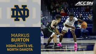 Notre Dames Markus Burton Erupts Against North Dakota [upl. by Alamak]