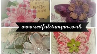 Making up cards from scraps with Ruth Trice aRtful Stampin [upl. by Hsina744]