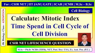 Mitotic Index  Calculate Time spend in Cell Cycle at specific stage of cell division  CSIR NET [upl. by Drahcir]