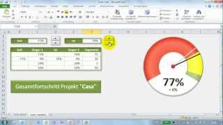 Excel  331  Tachometer mit 2 Zeigern  Teil 1 [upl. by Deehahs]