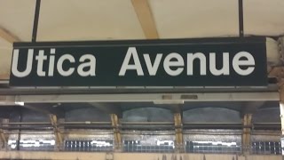 MTA New York City Subway 3 4 Trains  Crown Heights Utica Avenue [upl. by Atirac]