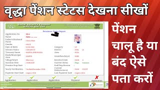 Vridha pention ekyc status kaise dekhen  pension band ho Gai chalu kaise karen  vidhva pention [upl. by Procora993]