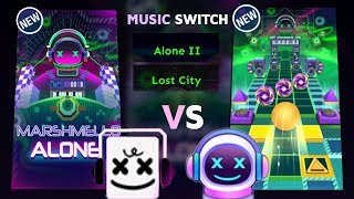 Marshmello Alone VS Lost City  Rolling Sky [upl. by Qooraf]