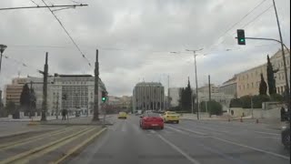 Driving In Athens Greece Kallithea Syggrou Syntagma Omonoia [upl. by Ytrebil]