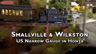 Smallville and Wilkston US Narrow Gauge Model Railroad in H0n30  The Railway Room [upl. by Atiuqihs]