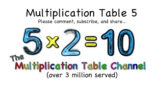 Multiplication Table 5 Just Play It And Say It [upl. by Anaujahs798]