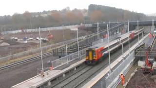 Trains passing through the yet to be Ilkeston Station [upl. by Eldin]