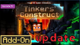 Minecraft Bedrock add on update Tinkers Construct update 5 [upl. by Ailene]