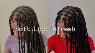 refreshing my soft locs  cleanse amp retwist ♡ [upl. by Varuag57]