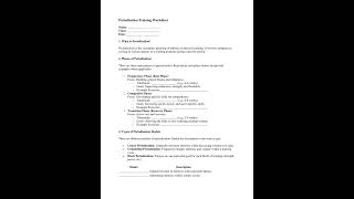 Periodization Training Worksheet exam [upl. by Aksehcnarf]