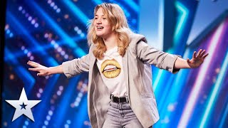 14yearold comedian Eva Abley doesnt let Cerebral Palsy get her down  BGTeaser  BGT 2022 [upl. by Neelahs192]