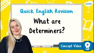 What Are Determiners  KS2 English Concept for Kids [upl. by Alfy]