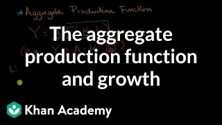 The aggregate production function and growth  APⓇ Macroeconomics  Khan Academy [upl. by Acinorehs43]