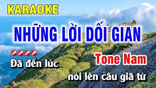 Những Lời Dối Gian Karaoke Tone Nam Nhạc Sống  Nguyễn Duy [upl. by Nnaid]