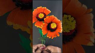 How To Make Stunning Blanket Flower l Crepe Paper Flower crepepaperflowers diy shortsfeed [upl. by Ailema611]