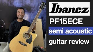 Ibanez PF15ECE semi acoustic guitar review [upl. by Eseuqram960]