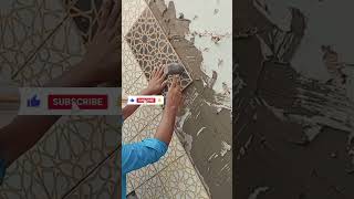 Amazing wall tile fittingviralyoutubeshorts youtubeshorts tilestyle tileideas [upl. by Reviel394]